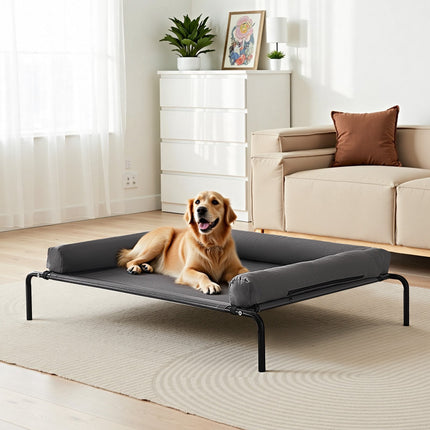 Elevated Dog Bed XL, Breathable Mesh, Washable Pillow