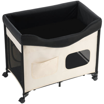 Elevated Dog Bed XL, Foldable Cot With Wheels And Storage
