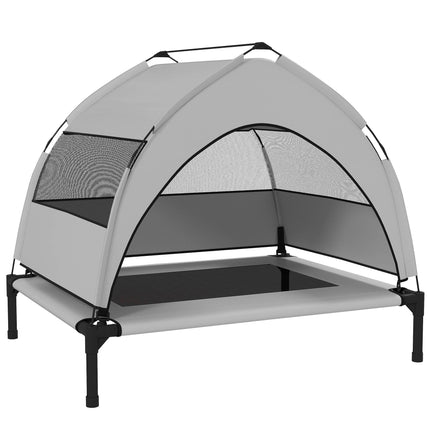 Elevated Dog Bed with Canopy, Breathable Mesh, Portable