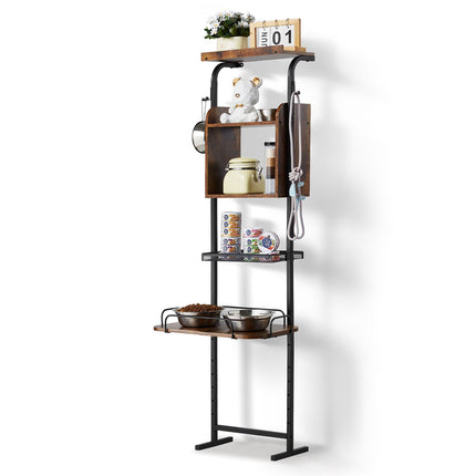 Elevated Dog Feeding Station With Storage, Adjustable Height