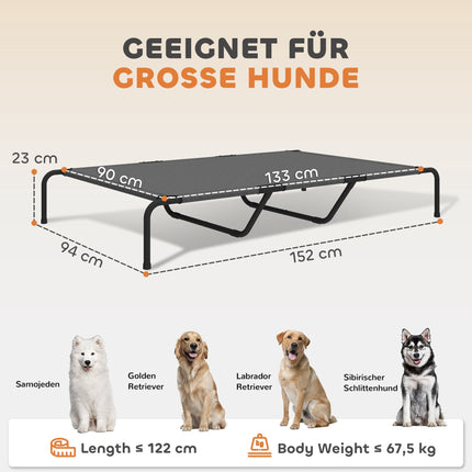 Elevated Outdoor Dog Bed, Large, Breathable Mesh, 23cm High