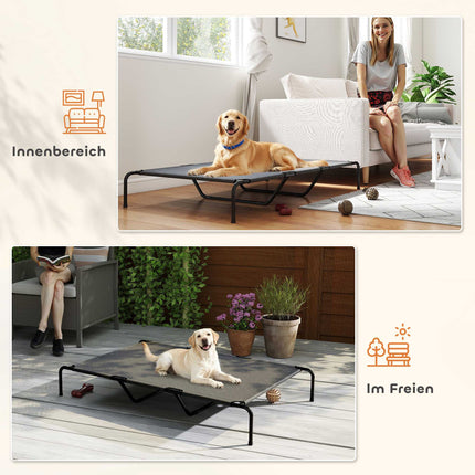 Elevated Outdoor Dog Bed, Large, Breathable Mesh, 23cm High
