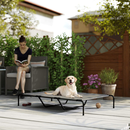 Elevated Outdoor Dog Bed, Large, Breathable Mesh, 23cm High