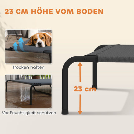 Elevated Outdoor Dog Bed, Large, Breathable Mesh, 23cm High