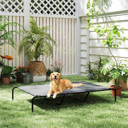 Elevated Outdoor Dog Bed, Large, Breathable Mesh, 23cm High