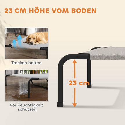 Elevated Outdoor Dog Bed, Large, Mesh, 23cm High