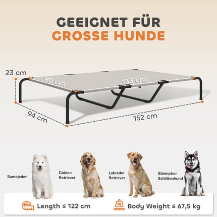 Elevated Outdoor Dog Bed, Large, Mesh, 23cm High