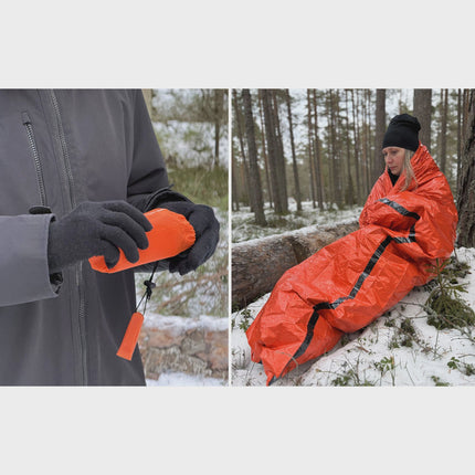 Notfall-Biwak-Schlafsack, wind- und wasserdicht, 90x210cm