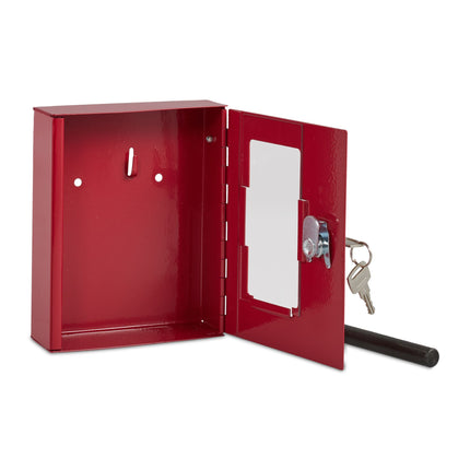 Emergency key box with flap