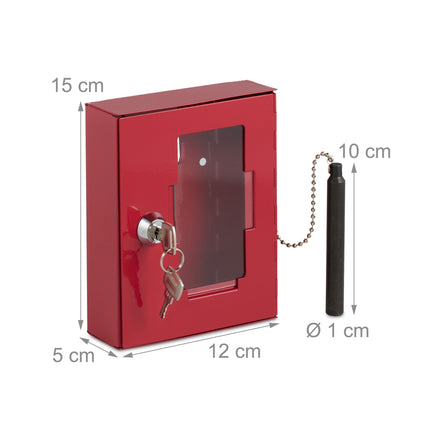 Emergency key box with flap