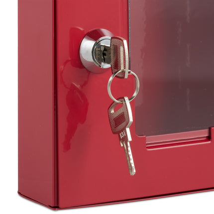Emergency key box with flap