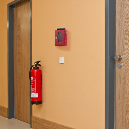 Emergency key box with flap