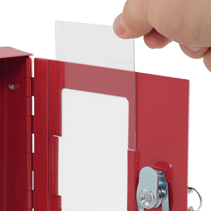 Emergency key box with flap