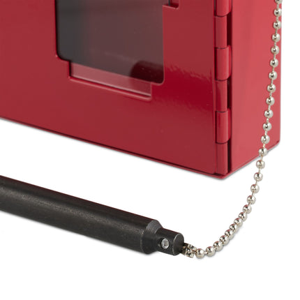 Emergency key box with flap