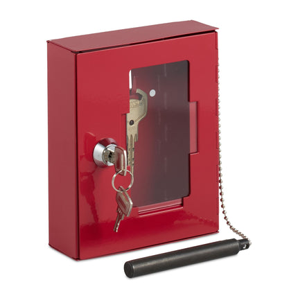 Emergency key box with flap