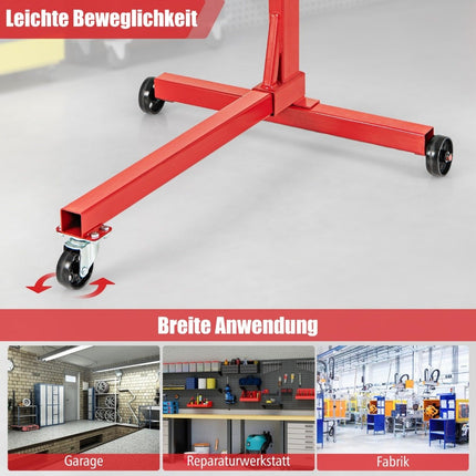 Motorständer 340 kg Motorheber 360° drehbar mit 4 verstellbaren Armen Motorhalter für Werkstätten