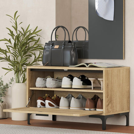 Entryway Furniture Set – Shoe Bench, Mirror, Hooks, Shelf
