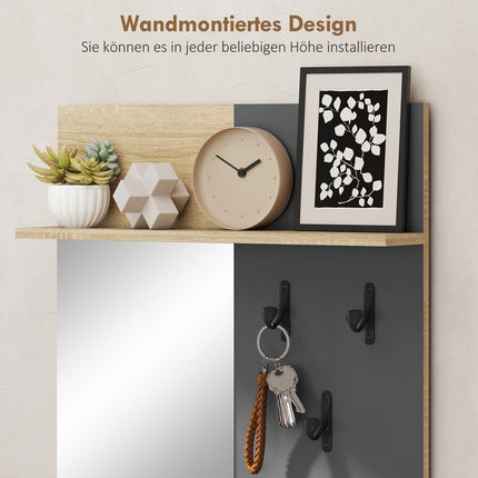 Entryway Furniture Set – Shoe Bench, Mirror, Hooks, Shelf