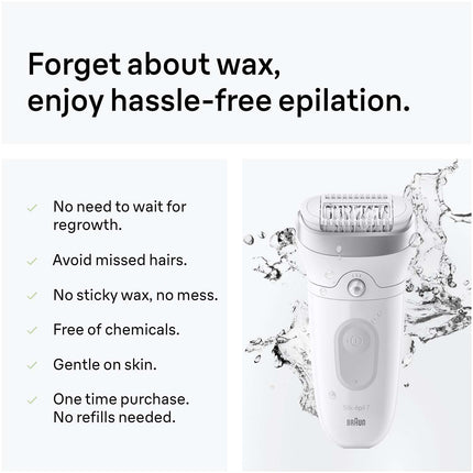 Epilierer Wet & Dry, lang anhaltend glatte Haut, Silber