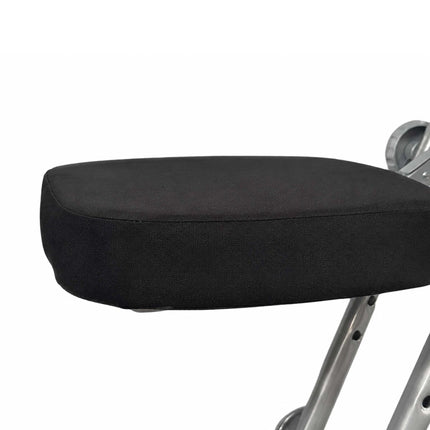 Ergonomic Adjustable Standing Stool, Black/Silver