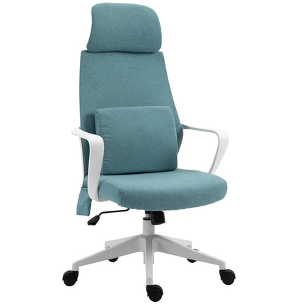 Ergonomic gaming chair with massage & adjustable height, blue