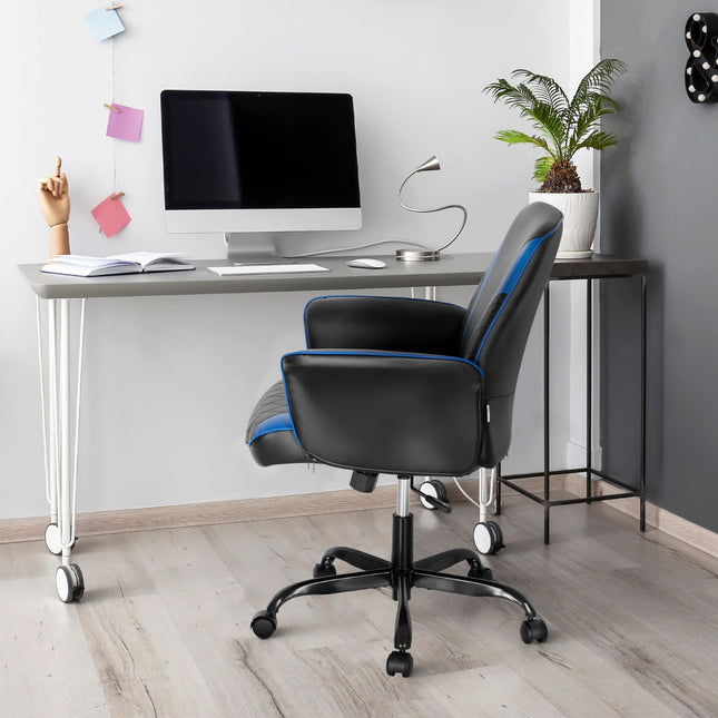 Ergonomischer Gaming-Stuhl, höhenverstellbar, PVC-Leder