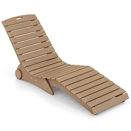 Ergonomic In-Pool Lounge Chair with Wheels – Brown HDPE