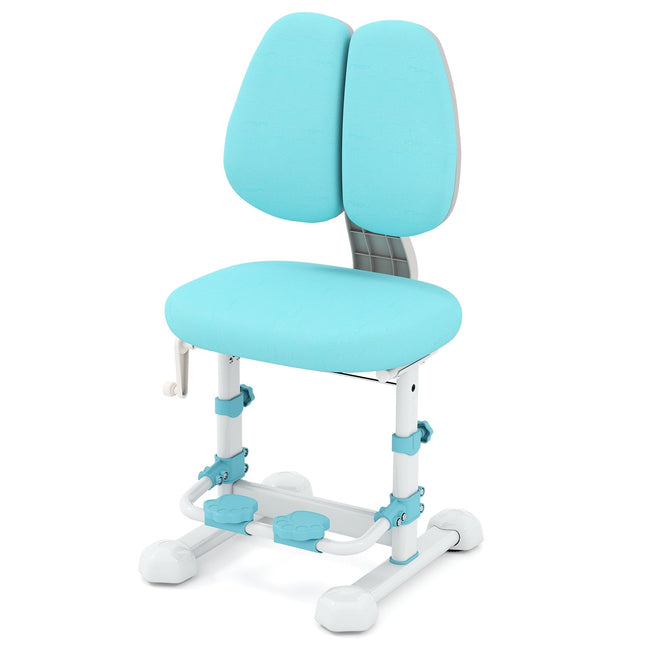 Ergonomischer Kinder-Schreibtischstuhl mit verstellbarer Rückenlehne und Fußstütze