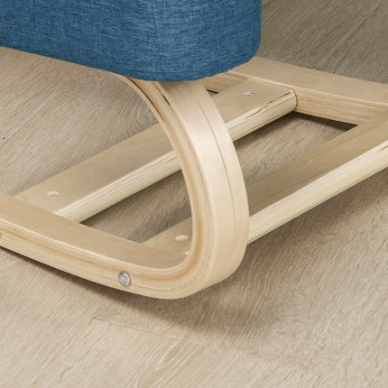 Ergonomischer Kniestuhl, Birkenholz, 120kg Tragkraft, Blau