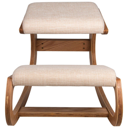 Ergonomic Kneeling Chair, Birch Wood, 220 lb Capacity