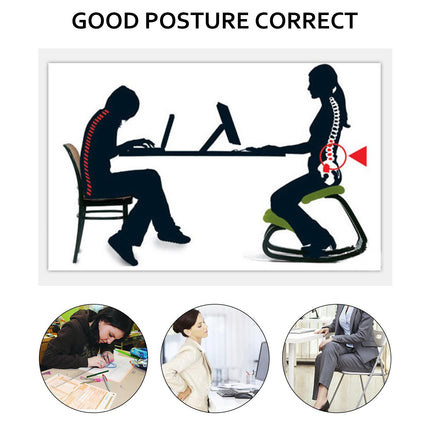 Ergonomic Kneeling Chair, Birch Wood, 220 lb Capacity