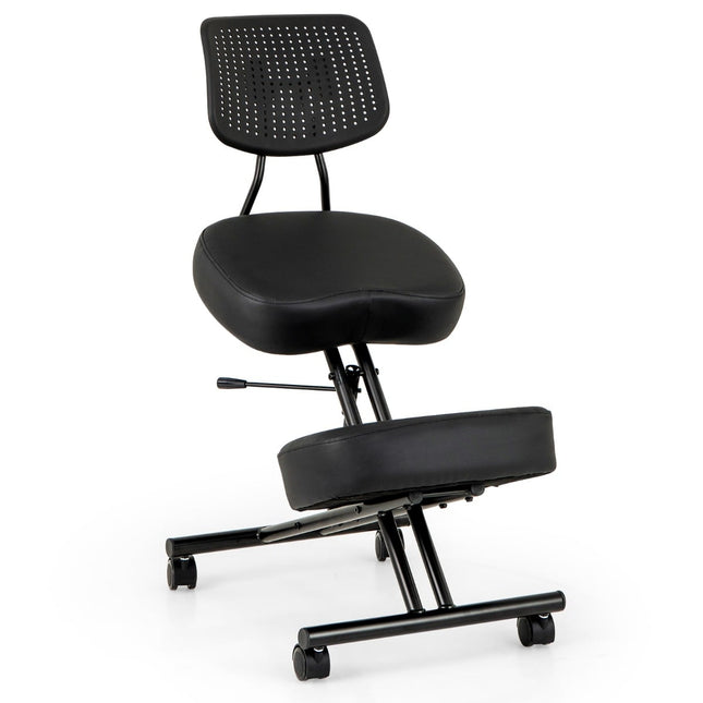 Ergonomic Kneeling Chair with Adjustable Height and Backrest