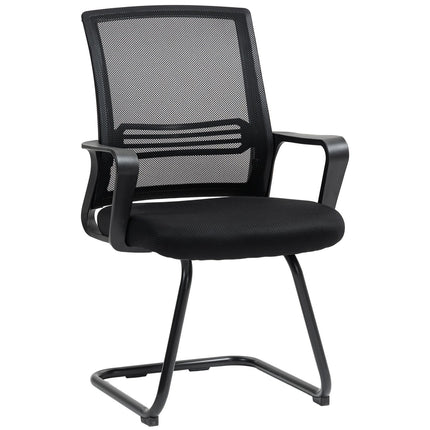 Ergonomischer Netzstuhl, Schaumstoff, Metallbeine, Schwarz