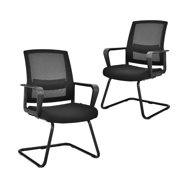 Ergonomische Bürostühle mit Netzrückenlehne, 2er-Set, 136 kg Tragkraft