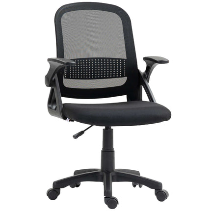 Ergonomic Mesh Office Chair with Foldable Arms, Black