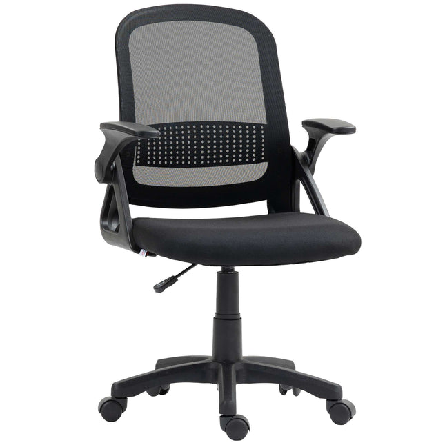 Ergonomic Mesh Office Chair with Foldable Arms, Black
