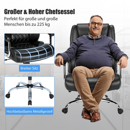 Ergonomic Office Chair, 225kg Capacity, Adjustable Recline