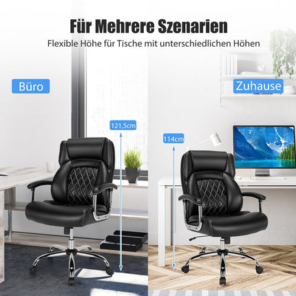 Ergonomic Office Chair, 225kg Capacity, Adjustable Recline