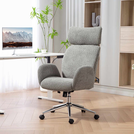 Ergonomic Office Chair, Adjustable Headrest, Tilt, Dark Grey