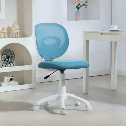 Ergonomic Office Chair, Adjustable Height, Blue Mesh