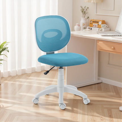 Ergonomic Office Chair, Adjustable Height, Blue Mesh