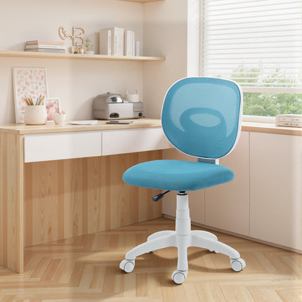 Ergonomic Office Chair, Adjustable Height, Blue Mesh