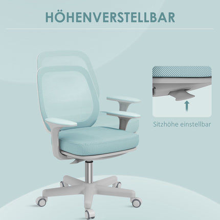 Ergonomischer Bürostuhl, Höhenverstellbar, Grün, 360° drehbar