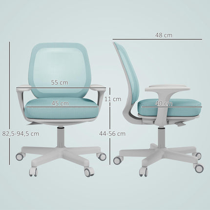 Ergonomischer Bürostuhl, Höhenverstellbar, Grün, 360° drehbar