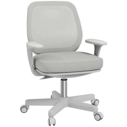 Ergonomischer Bürostuhl, Höhenverstellbar, Grau, 360° drehbar