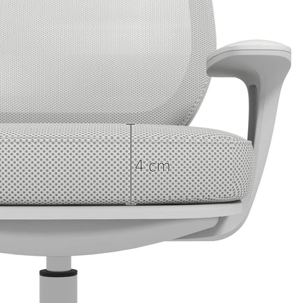Ergonomischer Bürostuhl, Höhenverstellbar, Grau, 360° drehbar