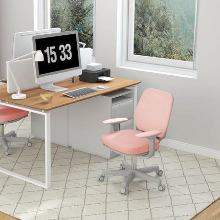 Ergonomischer Bürostuhl, Höhenverstellbar, Rosa, 360° drehbar