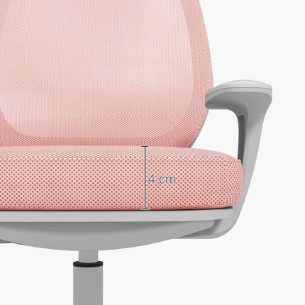Ergonomischer Bürostuhl, Höhenverstellbar, Rosa, 360° drehbar