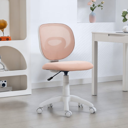 Ergonomická kancelářská židle, nastavitelná výška, růžová