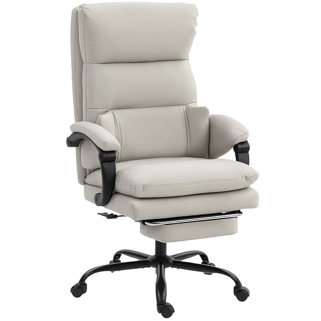 Ergonomischer Bürostuhl, verstellbar, Lordosenstütze, Hellgrau